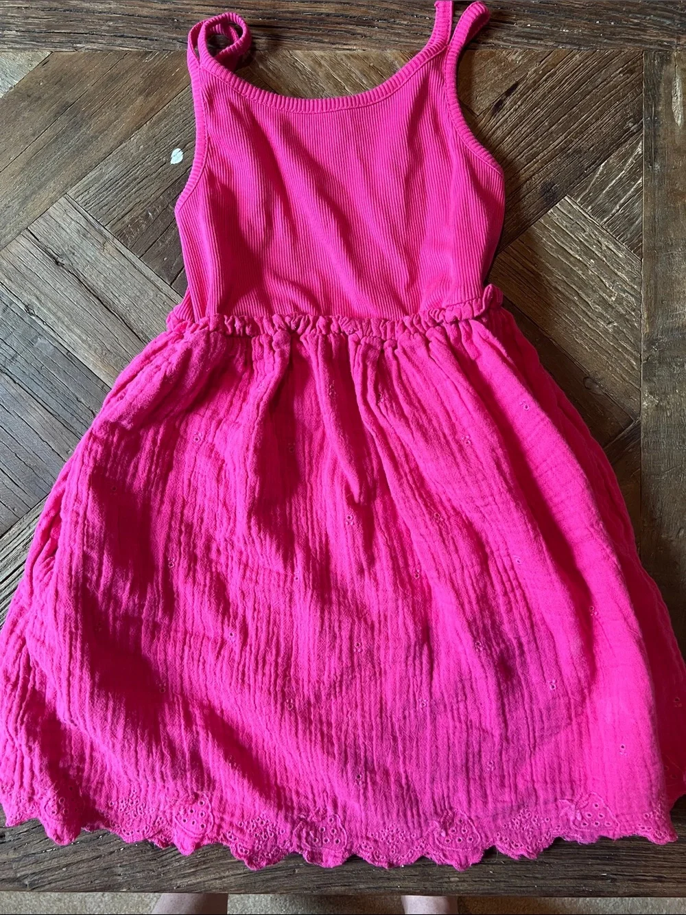 Tucker + Tate Vibrant Hot Pink Sleeveless Cotton Dress